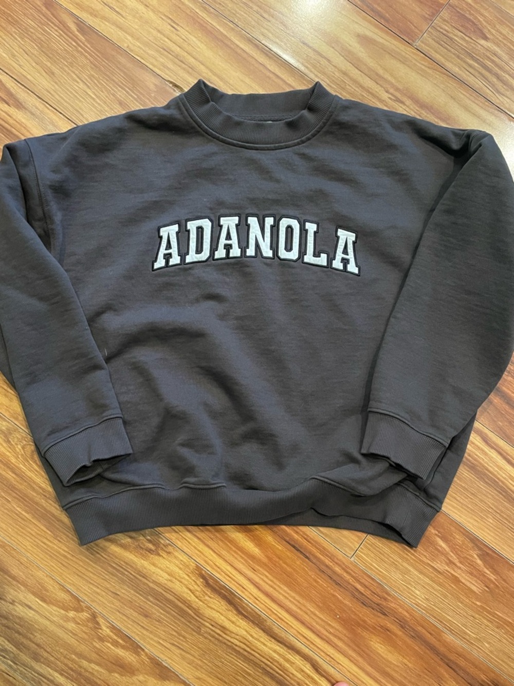 Adanola varsity Oversized Sweatshirt in Washed Coffee Bean NWOT